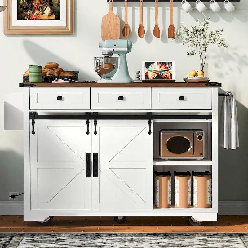 Isola da Cucina 53,7 con Presa di Corrente (sgabello non incluso)