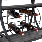 Carrello Bar Industriale Carrello Bar&Servizio Per Cucina Con Ruote 3 Ripiani Di Stoccaggio (sgabello non incluso)
