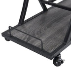 Carrello Bar Industriale Carrello Bar&Servizio Per Cucina Con Ruote 3 Ripiani Di Stoccaggio (sgabello non incluso)