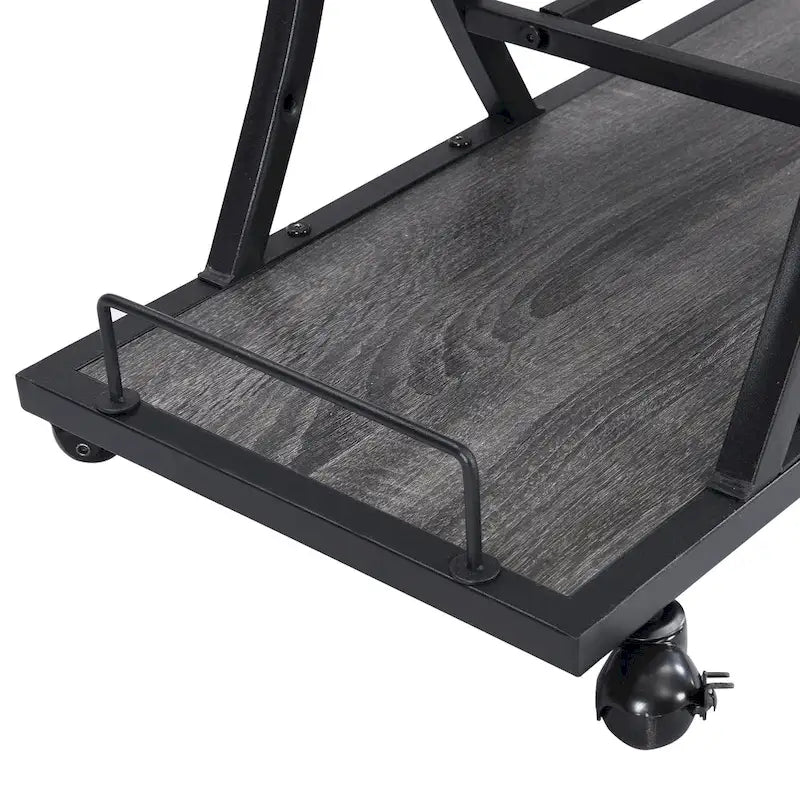Carrello Bar Industriale Carrello Bar&Servizio Per Cucina Con Ruote 3 Ripiani Di Stoccaggio (sgabello non incluso)