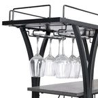 Carrello Bar Industriale Carrello Bar&Servizio Per Cucina Con Ruote 3 Ripiani Di Stoccaggio (sgabello non incluso)