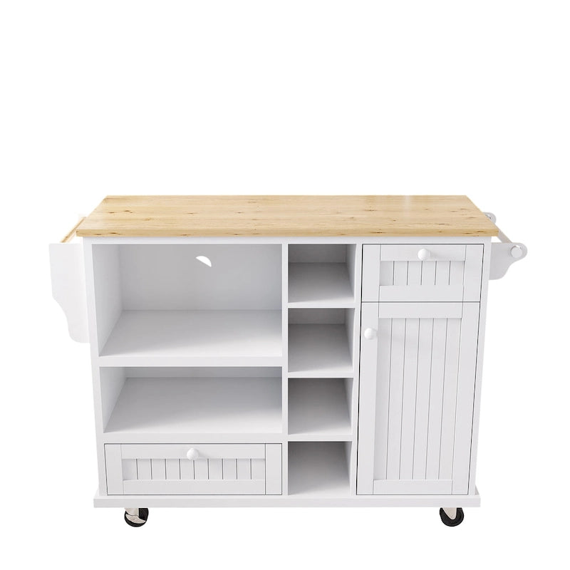 Carrello da Cucina con Isola e Contenitore