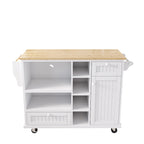 Carrello da Cucina con Isola e Contenitore