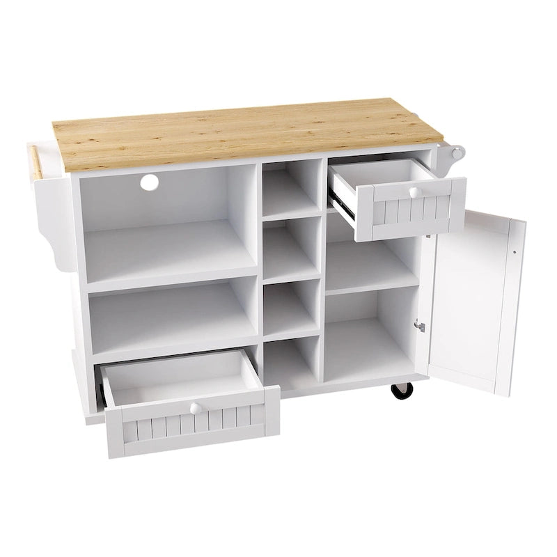 Carrello da Cucina con Isola e Contenitore