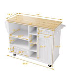 Carrello da Cucina con Isola e Contenitore