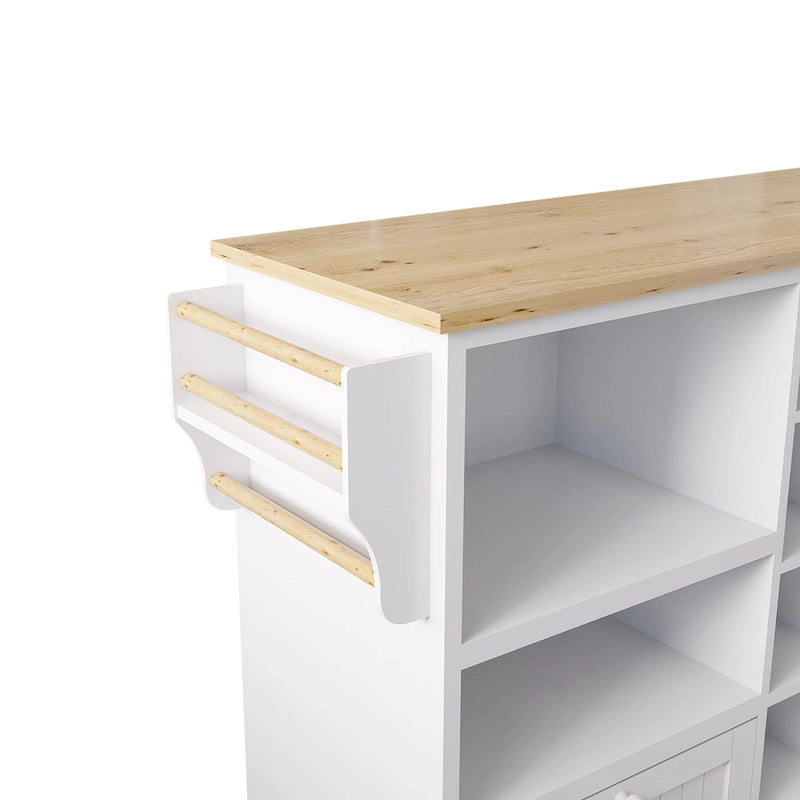 Carrello da Cucina con Isola e Contenitore