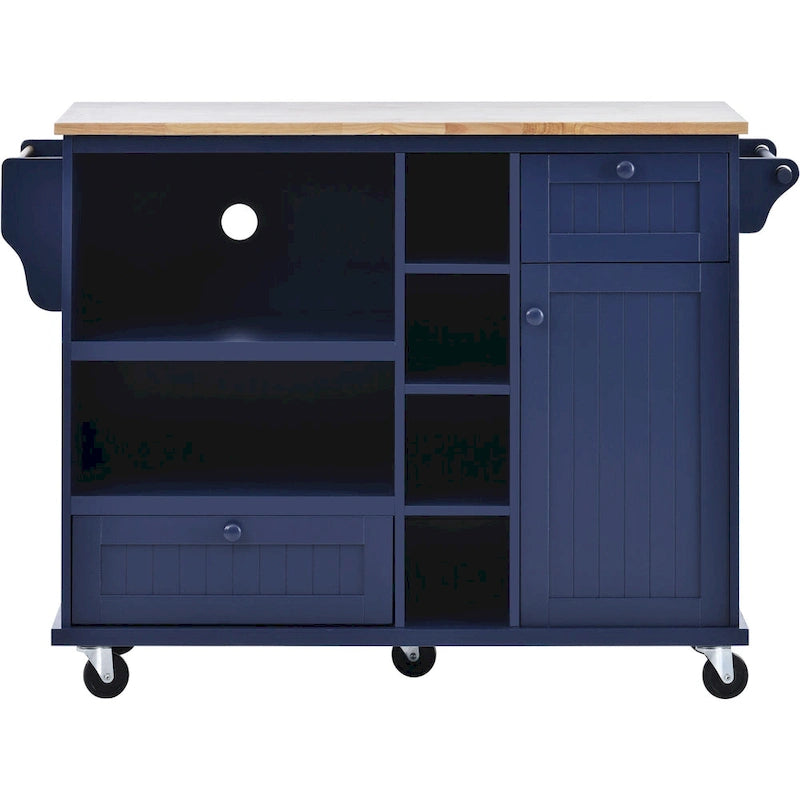 Carrello da Cucina con Isola e Contenitore