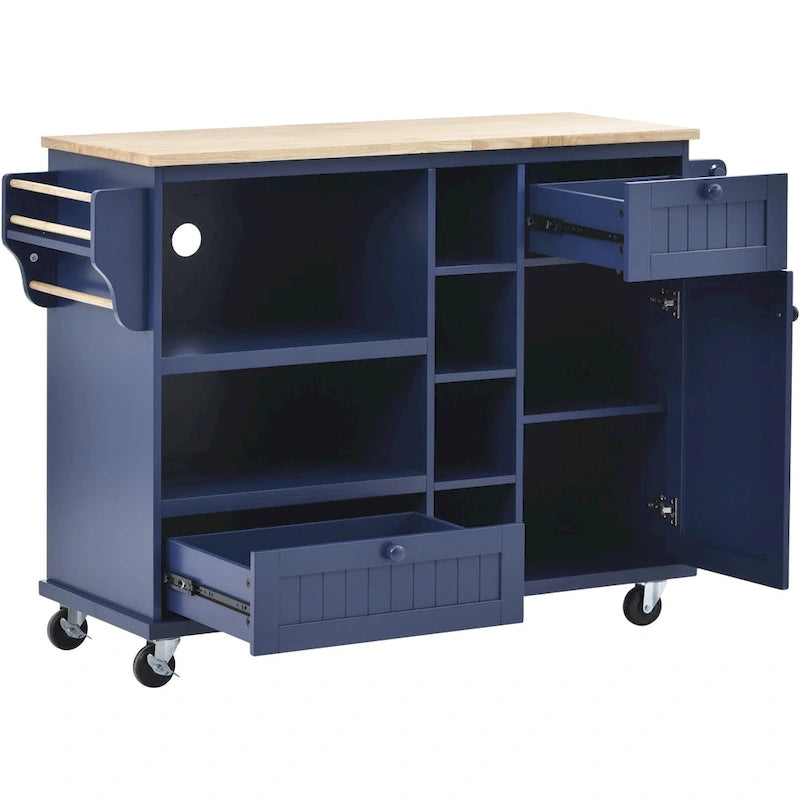 Carrello da Cucina con Isola e Contenitore