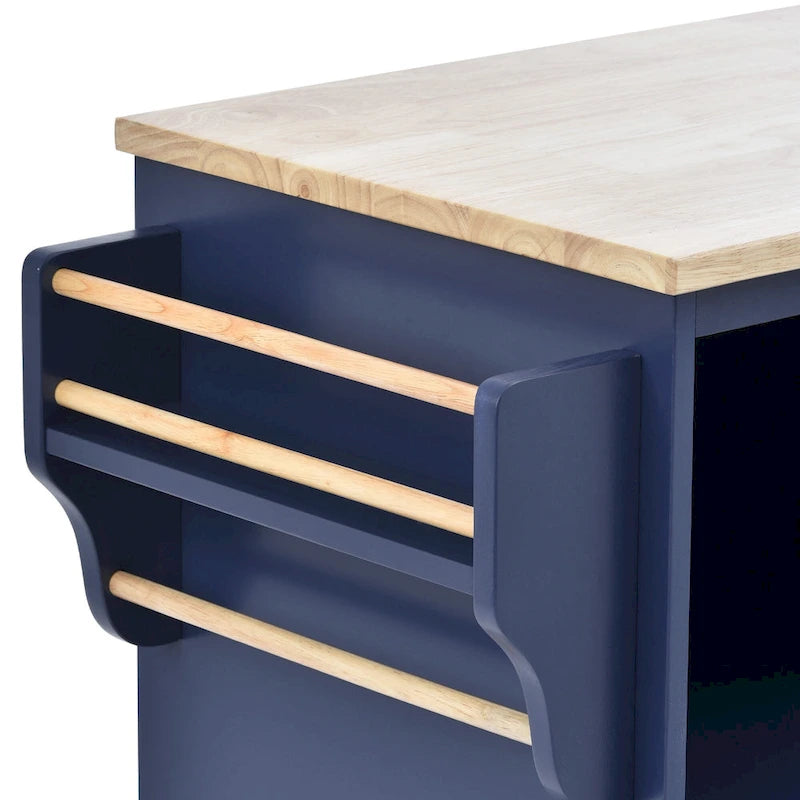 Carrello da Cucina con Isola e Contenitore