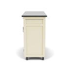 Carrello da cucina Island White con finitura in acciaio inossidabile
