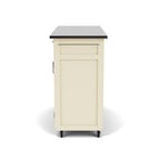 Carrello da cucina Island White con finitura in acciaio inossidabile