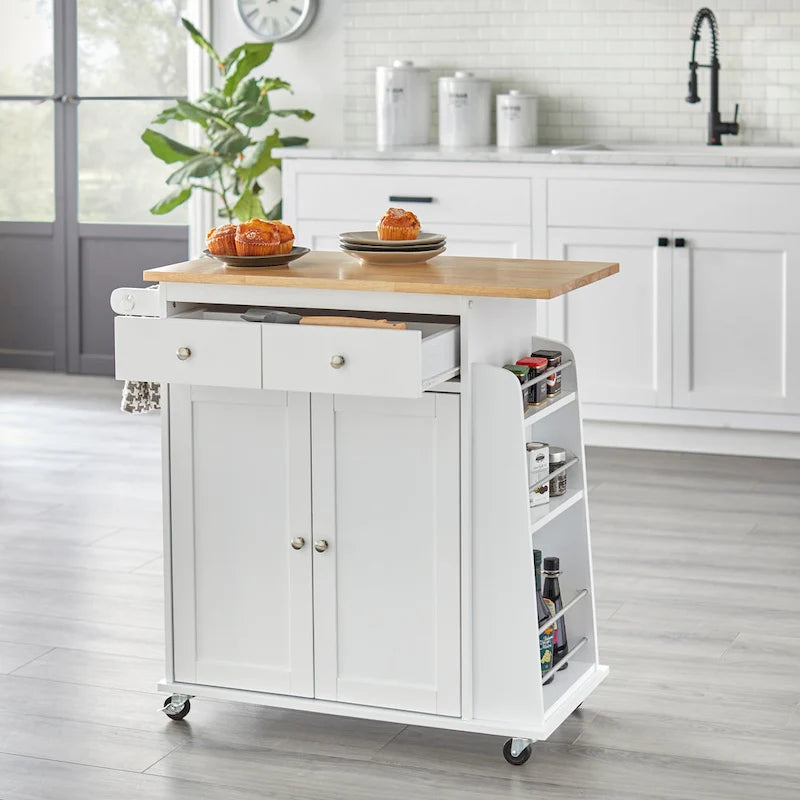 Carrello da cucina bianco