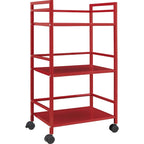 Carrello di utilità in metallo a 3 ripiani con rotelle