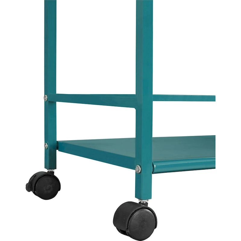 Carrello di utilità in metallo a 3 ripiani con rotelle