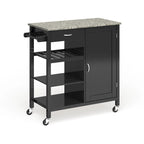 Carrello da cucina in legno a 3 ripiani