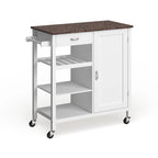 Carrello da cucina in legno a 3 ripiani