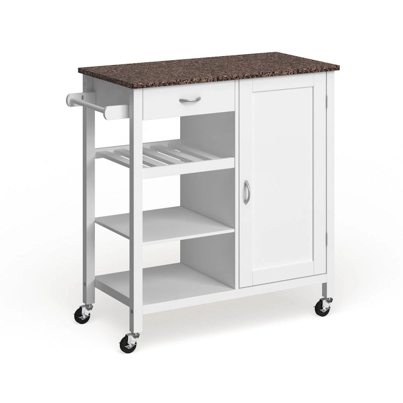 Carrello da cucina in legno a 3 ripiani