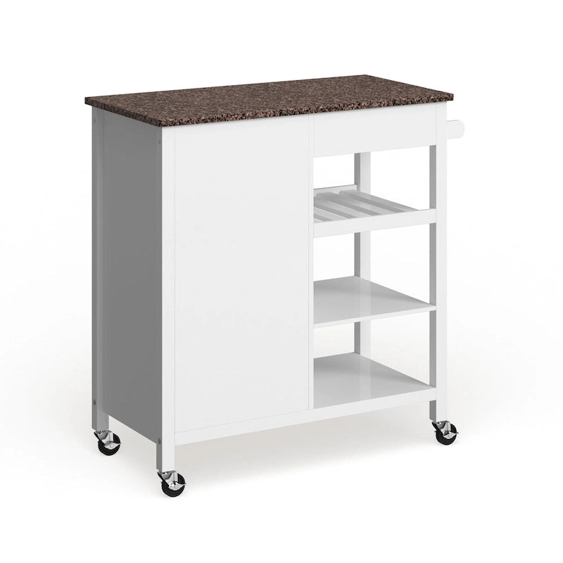 Carrello da cucina in legno a 3 ripiani