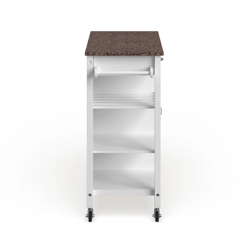Carrello da cucina in legno a 3 ripiani