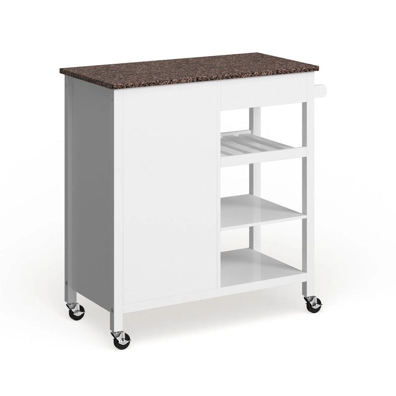 Carrello da cucina in legno a 3 ripiani