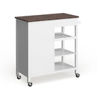 Carrello da cucina in legno a 3 ripiani