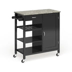 Carrello da cucina in legno a 3 ripiani