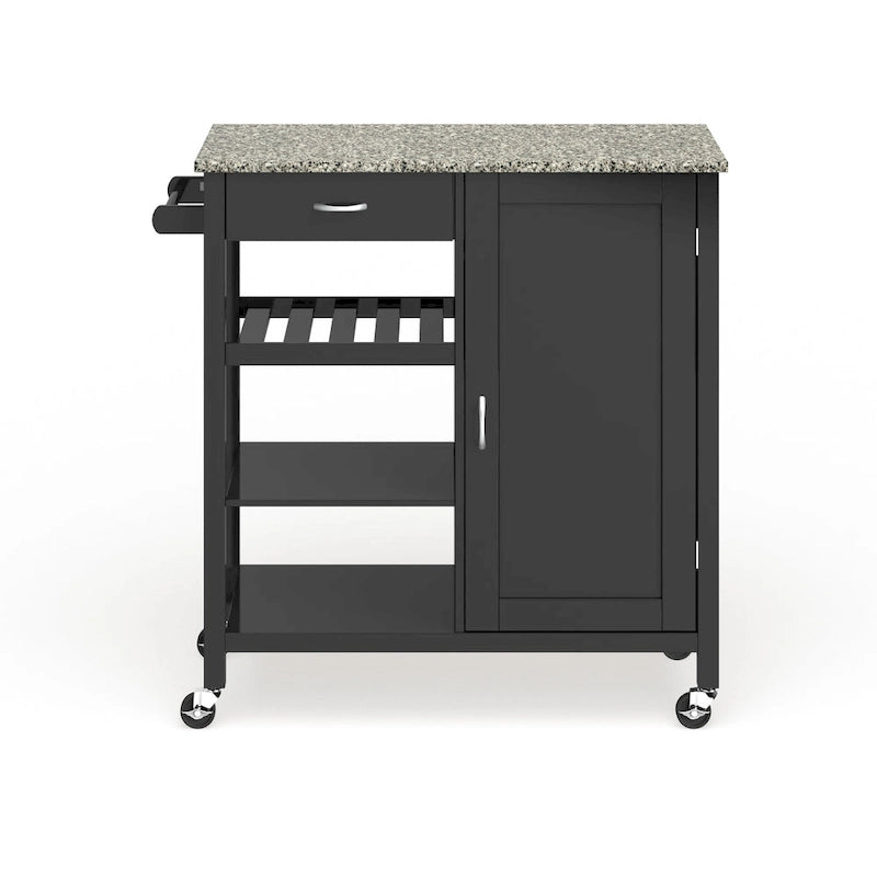 Carrello da cucina in legno a 3 ripiani