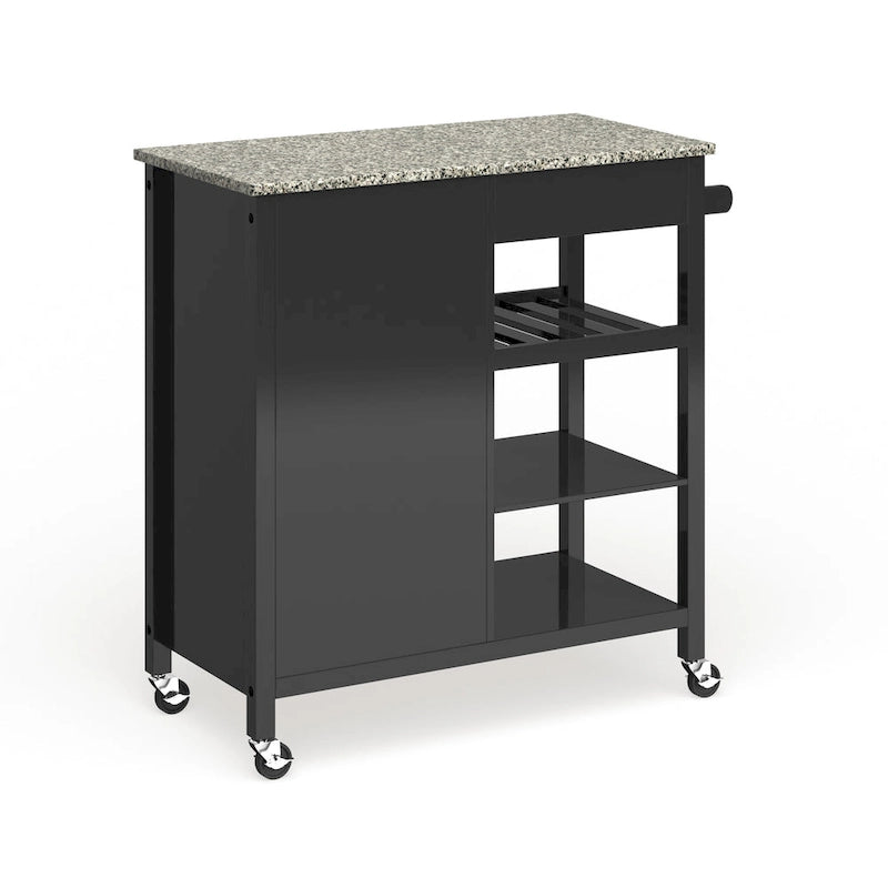 Carrello da cucina in legno a 3 ripiani