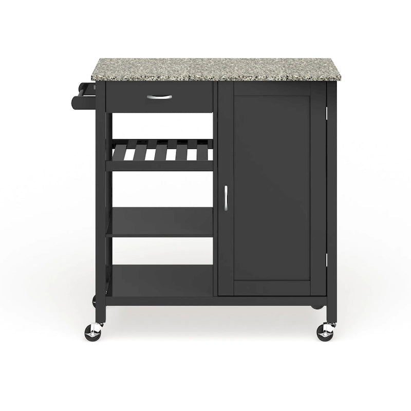Carrello da cucina in legno a 3 ripiani