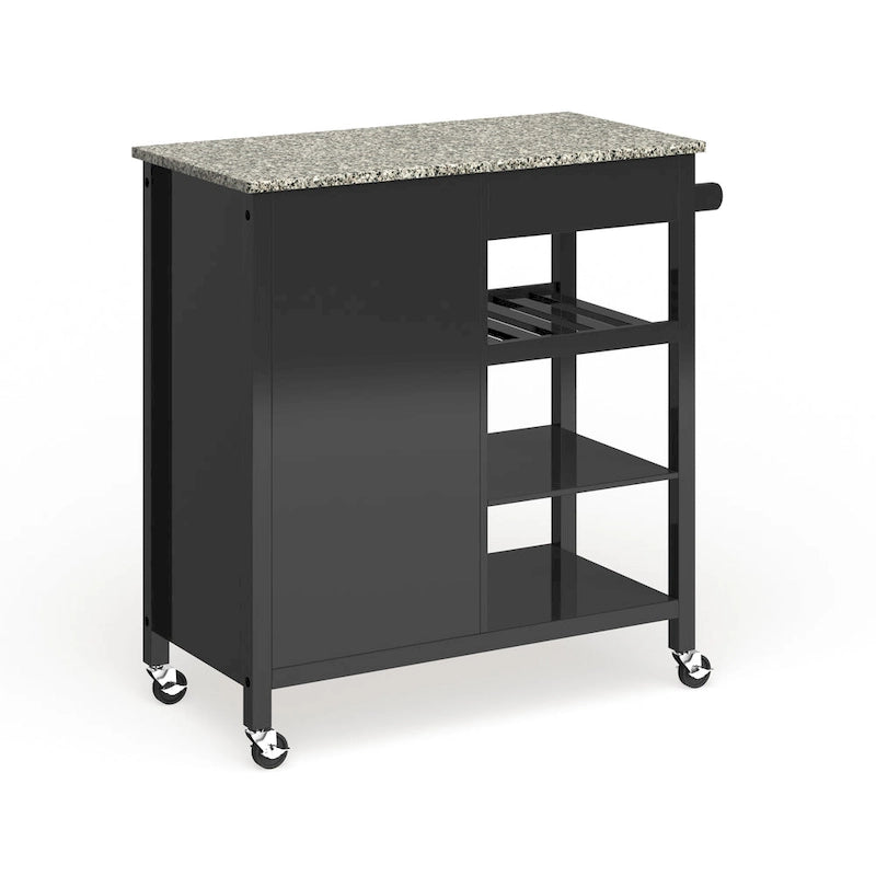 Carrello da cucina in legno a 3 ripiani