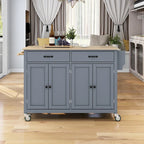 Carrello da cucina con piano in legno massello