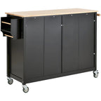 Carrello da cucina con piano in legno massello