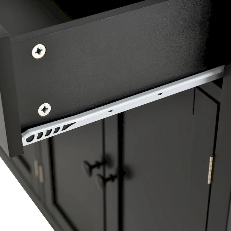 Carrello da cucina con piano in legno massello