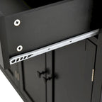 Carrello da cucina con piano in legno massello