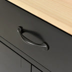 Carrello da cucina con piano in legno massello
