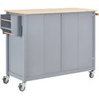Carrello da cucina con piano in legno massello
