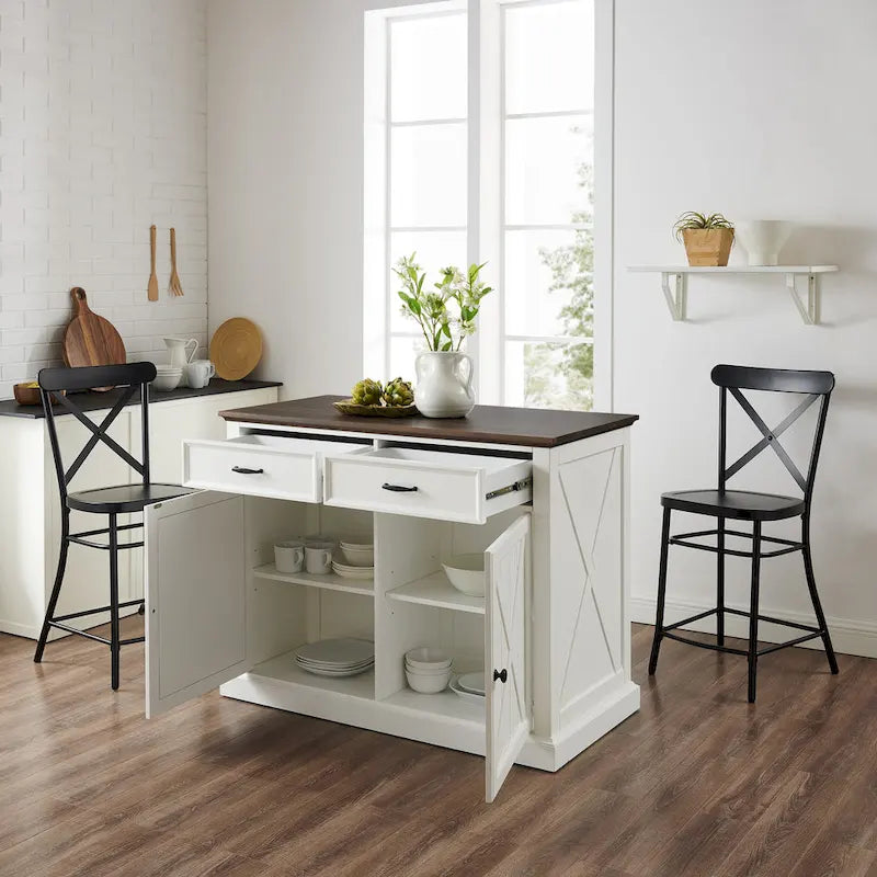 Isola cucina con sgabelli - 50p x 47.75l x 36.25h
