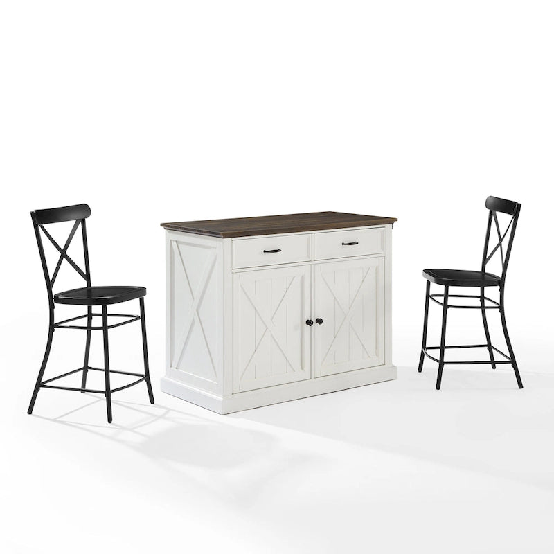 Isola cucina con sgabelli - 50p x 47.75l x 36.25h
