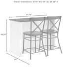 Isola cucina con sgabelli - 50p x 47.75l x 36.25h