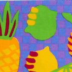 18 Sedia da regista telaio bianco-Calypso Fruit - 21.75L x 17P x 33.75A