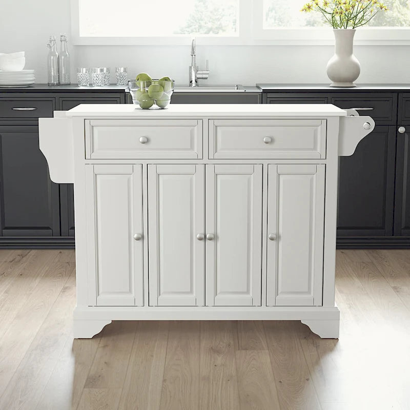 Isola/Carrello da cucina con ripiano in granito - 51,5L x 18P x 36A