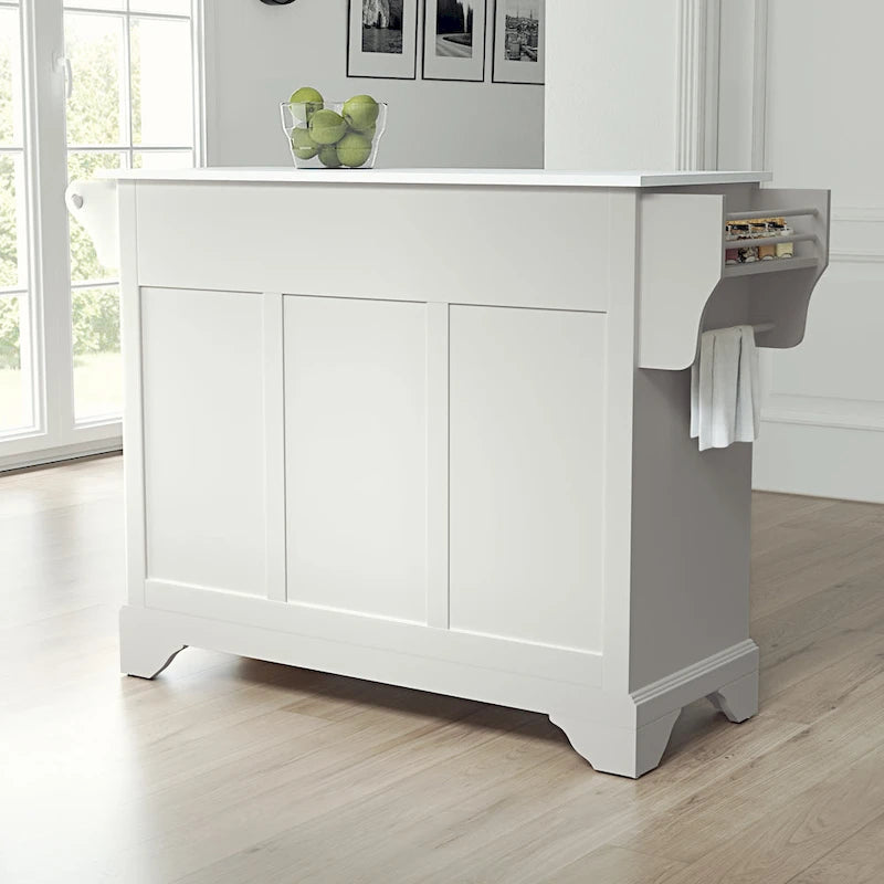 Isola/Carrello da cucina con ripiano in granito - 51,5L x 18P x 36A