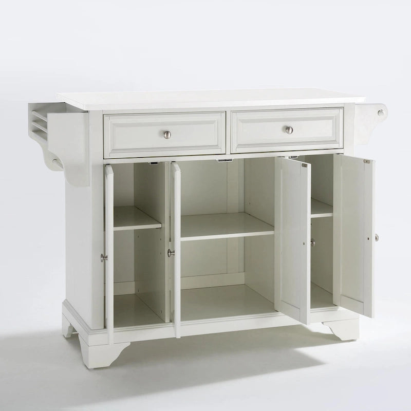 Isola/Carrello da cucina con ripiano in granito - 51,5L x 18P x 36A