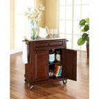Carrello/isola da cucina portatile con piano in acciaio inossidabile e finitura mogano - 45,7 P x 78,7 L x 90,2 A cm