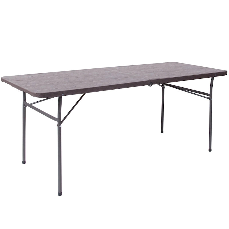 Tavolo pieghevole in plastica per banchetti ed eventi, 30L x 72P, con maniglia per il trasporto - 72P x 30L x 29A