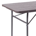 Tavolo pieghevole in plastica per banchetti ed eventi, 30L x 72P, con maniglia per il trasporto - 72P x 30L x 29A
