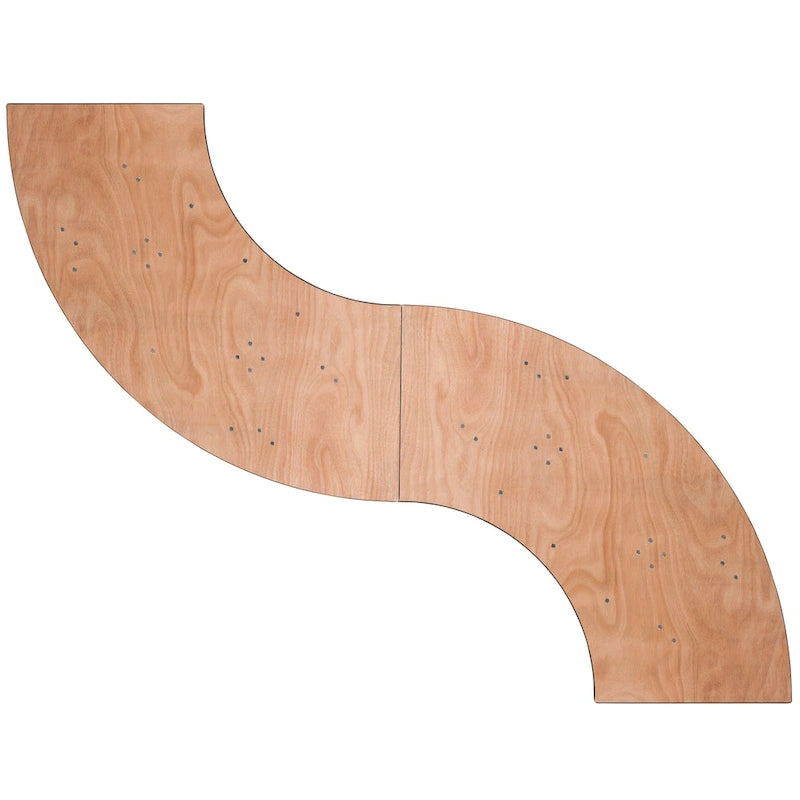 Tavolo da banchetto pieghevole in legno a serpentina da 4 piedi - 24W x 48D x 30.25H - 24W x 48D x 30.25H