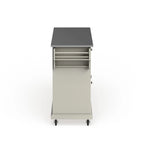 Carrello e isola da cucina con ripiano in acciaio inossidabile finitura bianca - 18p x 51,5l x 36a