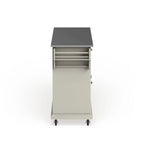 Carrello e isola da cucina con ripiano in acciaio inossidabile finitura bianca - 18p x 51,5l x 36a
