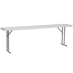 Tavolo Pieghevole da Allenamento da Interno-Esterno in Plastica Bianca 18P x 96L